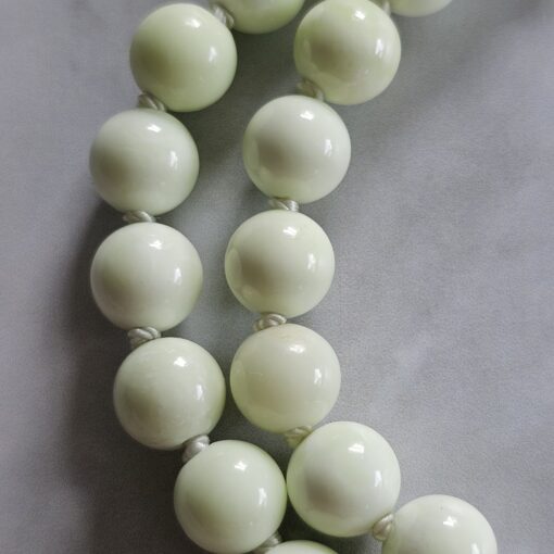 Zitronenmagnesit („Zitronenchrysopras“) -Bergkristall-Mala mit Zitronenmagnesit-Anhänger (Oval) – Bild 19
