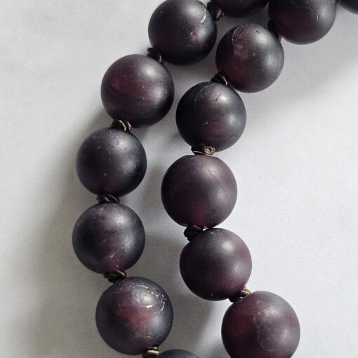 Granat (matt) -Mala mit Granat-Anhänger (Freiform) und Armband – Bild 20