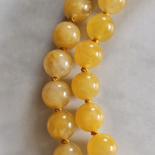 Jade (gelb) -Bergkristall-Mala mit gelbem Jade-Donut – Bild 20