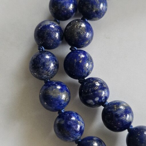 Lapislazuli-Pyrit-Mala (5) mit Anhänger mit einer Pyrit-Sonne – Bild 19