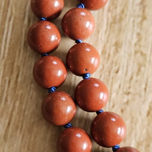 Dumortierit-Jaspis (rot) -Mala (1) mit Dumortierit-Donut und Armband – Bild 20