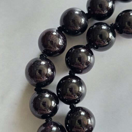 Granat (dunkel) -Mala mit Granat-Donut und Armband – Bild 20