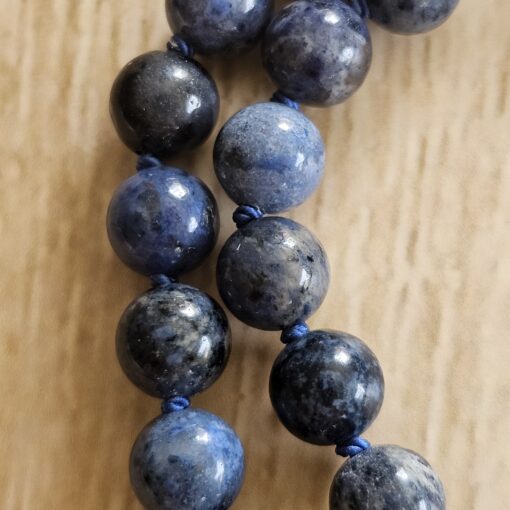 Dumortierit-Bergkristall-Mala mit Dumortierit-Donut – Bild 20