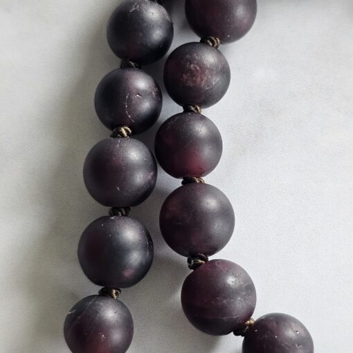 Granat (matt) -Mala mit Granat-Anhänger (Freiform) und Armband – Bild 21