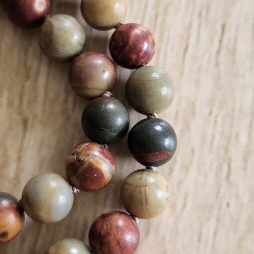 Jaspis („Picasso-Jaspis“) -Mala (1) mit „Picasso-Jaspis“-Anhänger und Armband – Bild 21