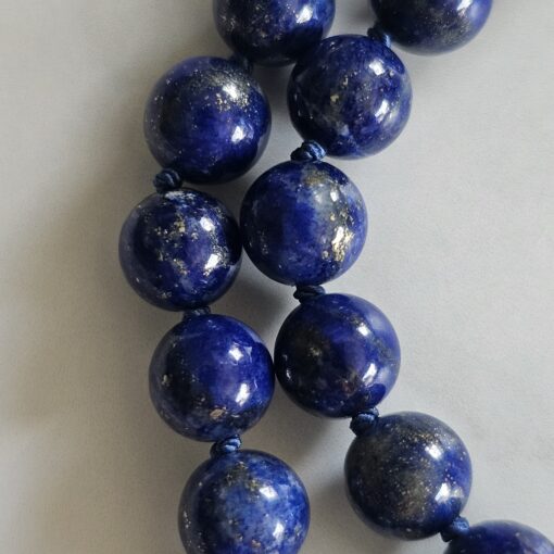 Lapislazuli-Pyrit-Mala (5) mit Anhänger mit einer Pyrit-Sonne – Bild 20