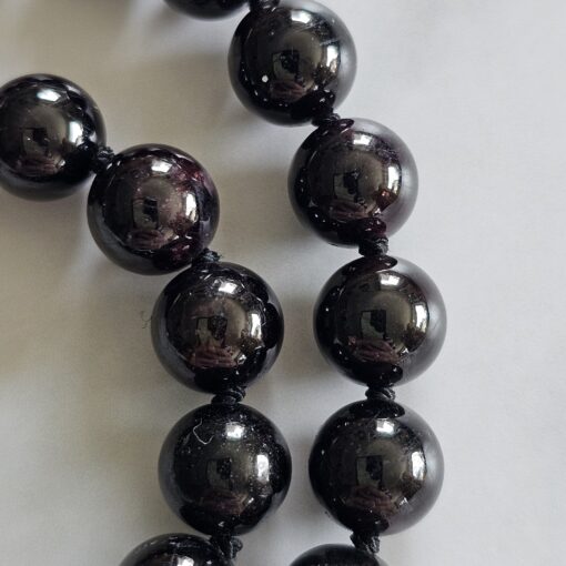 Granat (dunkel) -Mala mit Granat-Donut und Armband – Bild 21