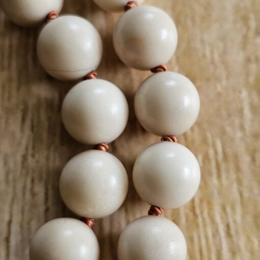Jaspis („Elfenbein-Jaspis“) -Kupfer-Mala mit Printstone-Donut und Armband – Bild 21