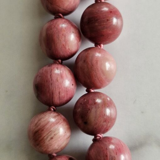Rhodonit-Mala mit Rhodonit-Donut und Armband – Bild 21