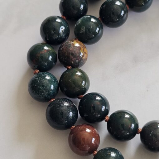 Heliotrop-Mala mit Heliotrop-Anhänger (Freiform) und Armband – Bild 18
