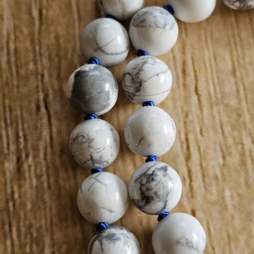 Dumortierit-Magnesit-Mala (1) mit Dumortierit-Donut und Armband – Bild 22