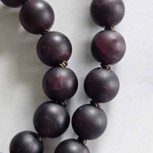Granat (matt) -Mala mit Granat-Anhänger (Freiform) und Armband – Bild 22