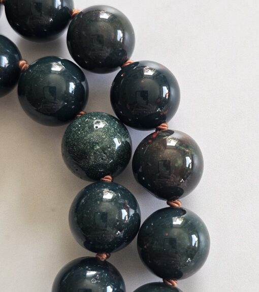 Heliotrop-Mala mit Heliotrop-Anhänger (Freiform) und Armband – Bild 21