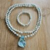 Hemimorphit-Mala mit Hemimorphit-Drusen-Anhänger und Armband