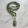 Variscit-Mala mit Variscit-Anhänger (Oval)
