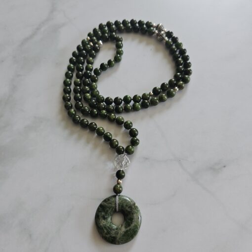Chromdiopsid-Mala (2) mit Chromdiopsid-Donut