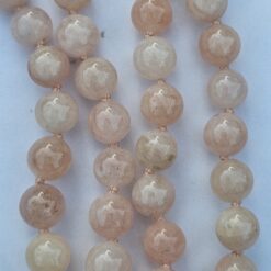 Alternative view of Morganit (Beryll) -Mala (2) mit rosa Skolezit-Anhänger (Tropfen) und Armband