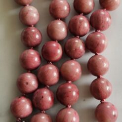 Alternative view of Rhodonit-Mala mit Rhodonit-Donut und Armband