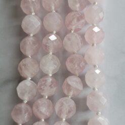 Alternative view of Rosenquarz (facettiert) -Mala mit Rosenquarz-Herz und Armband