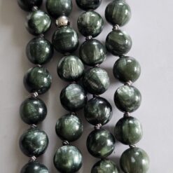 Alternative view of Seraphinit-Mala (1) mit Seraphinit-Anhänger (Oval) und Armband 