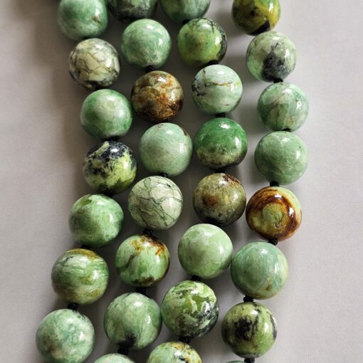 Variscit-Kupfer-Mala mit Variscit-Donut und Armband – Bild 2