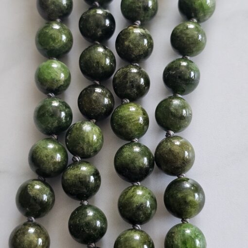 Chromdiopsid-Mala (2) mit Chromdiopsid-Donut – Bild 2