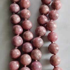 Alternative view of Thulit-Rosenquarz-Mala mit Thulit-Anhänger (Oval) und Armband