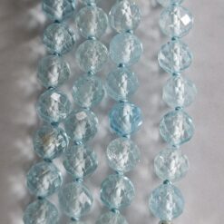 Alternative view of Topas (blau und facettiert) -Mala mit blauem Topas-Anhänger (Freiform) und Armband