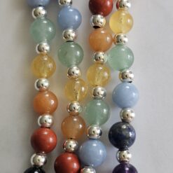 Alternative view of Turmalin (schwarz) -Chakra-Mala (1) mit rotem Jaspis-Donut