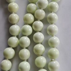 Alternative view of Zitronenmagnesit („Zitronenchrysopras“) -Bergkristall-Mala mit Zitronenmagnesit-Anhänger (Oval)