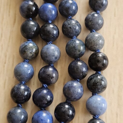 Dumortierit-Bergkristall-Mala mit Dumortierit-Donut – Bild 2