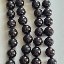 Alternative view of Granat (dunkel) -Mala mit Granat-Donut und Armband