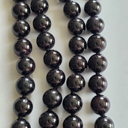 Granat (dunkel) -Mala mit Granat-Donut und Armband – Bild 2