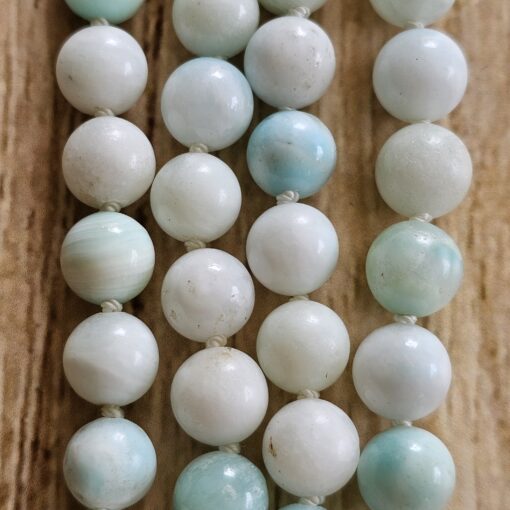 Hemimorphit-Mala mit Hemimorphit-Drusen-Anhänger und Armband – Bild 2