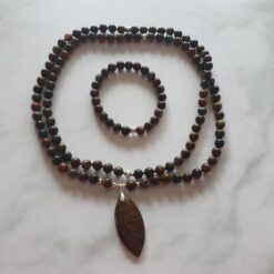 Pietersit-Mala (4) mit Pietersit-Navette und Armband
