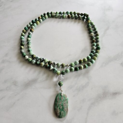 Variscit-Mala mit Variscit-Anhänger (Oval) – Bild 3