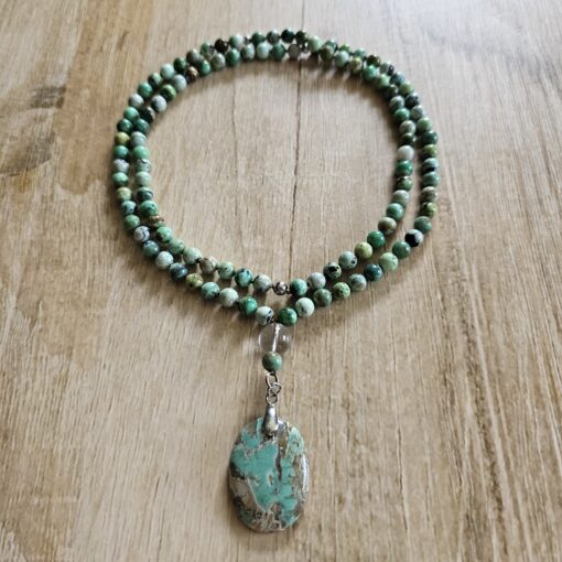 Variscit-Mala (2) mit Variscit-Anhänger (Oval) – Bild 3