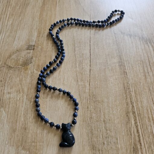 Dumortierit-Mala mit Dumortierit-Katze – Bild 4
