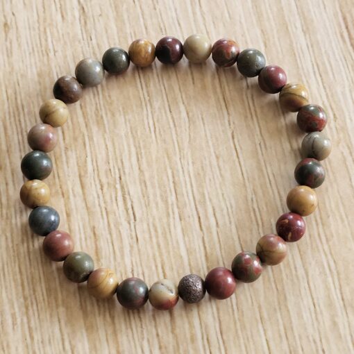 Jaspis („Picasso-Jaspis“) -Mala (1) mit „Picasso-Jaspis“-Anhänger und Armband – Bild 4