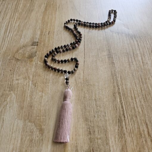 Mala aus versteinertem Holz (3) mit Baumwollquaste – Bild 4