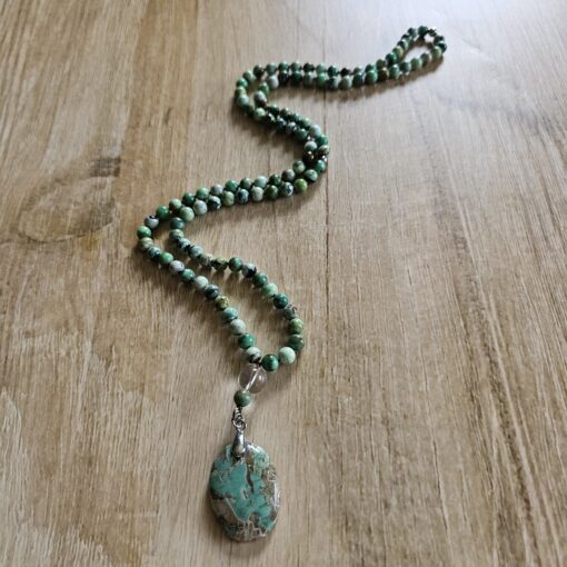 Variscit-Mala (2) mit Variscit-Anhänger (Oval) – Bild 4