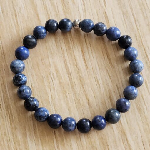 Dumortierit-Mala (2) mit Dumortierit-Donut und Armband – Bild 4