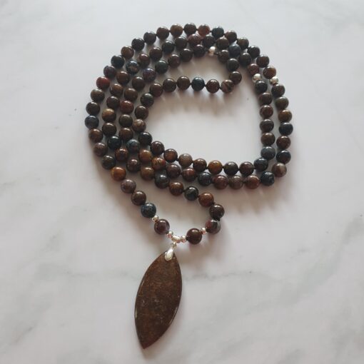Pietersit-Mala (4) mit Pietersit-Navette und Armband – Bild 5