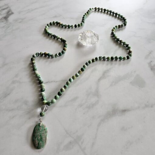 Variscit-Mala mit Variscit-Anhänger (Oval) – Bild 5