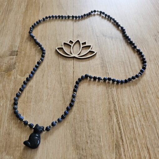 Dumortierit-Mala mit Dumortierit-Katze – Bild 5