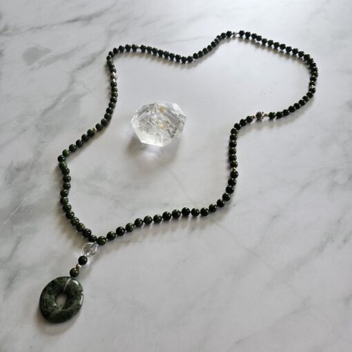 Chromdiopsid-Mala (2) mit Chromdiopsid-Donut – Bild 5
