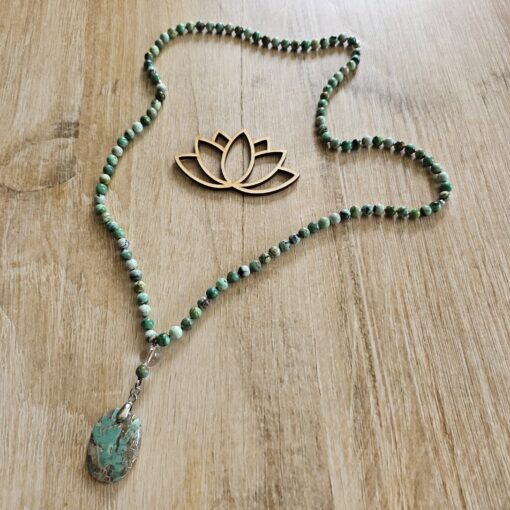 Variscit-Mala (2) mit Variscit-Anhänger (Oval) – Bild 5