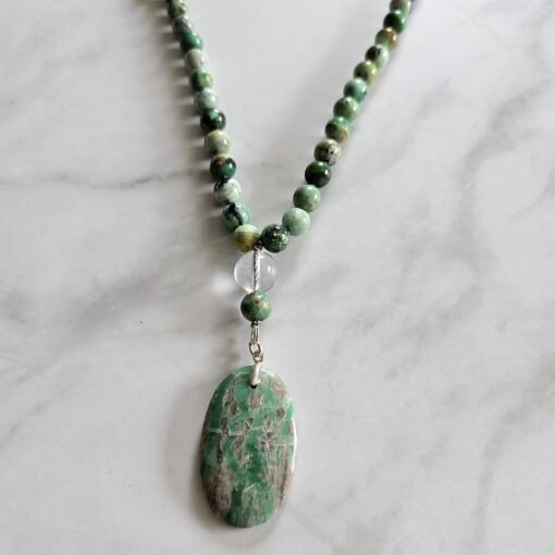 Variscit-Mala mit Variscit-Anhänger (Oval) – Bild 6