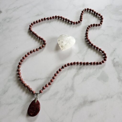 Thulit-Mala (2) mit Thulit-Anhänger (Freiform) und Armband – Bild 7