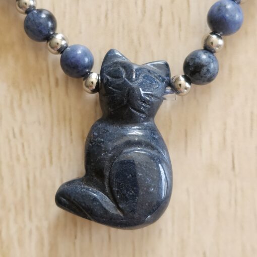 Dumortierit-Mala mit Dumortierit-Katze – Bild 7